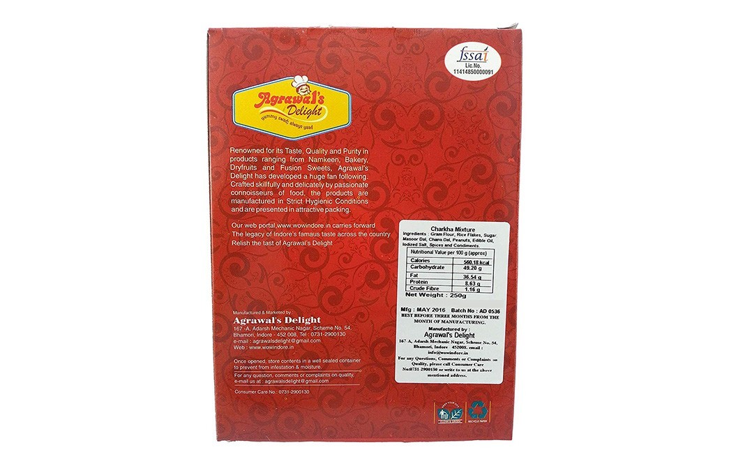 Agrawal's Delight Charkha Mixture    Box  250 grams
